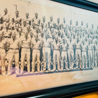 Panoramic Military Photograph Framed- Vintage