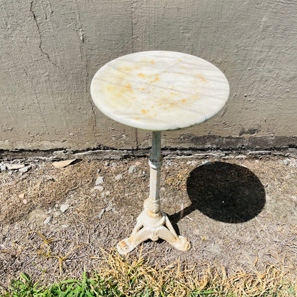 French Cast Iron & Marble Cocktail Table- Vintage
