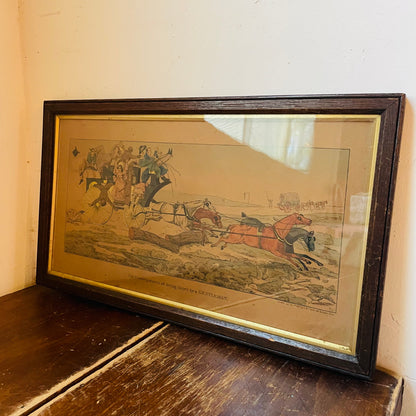 Set of Henry Alken Hand-Painted Lithographs- Vintage