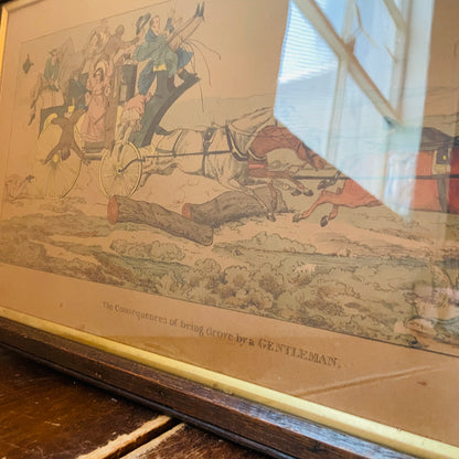 Set of Henry Alken Hand-Painted Lithographs- Vintage