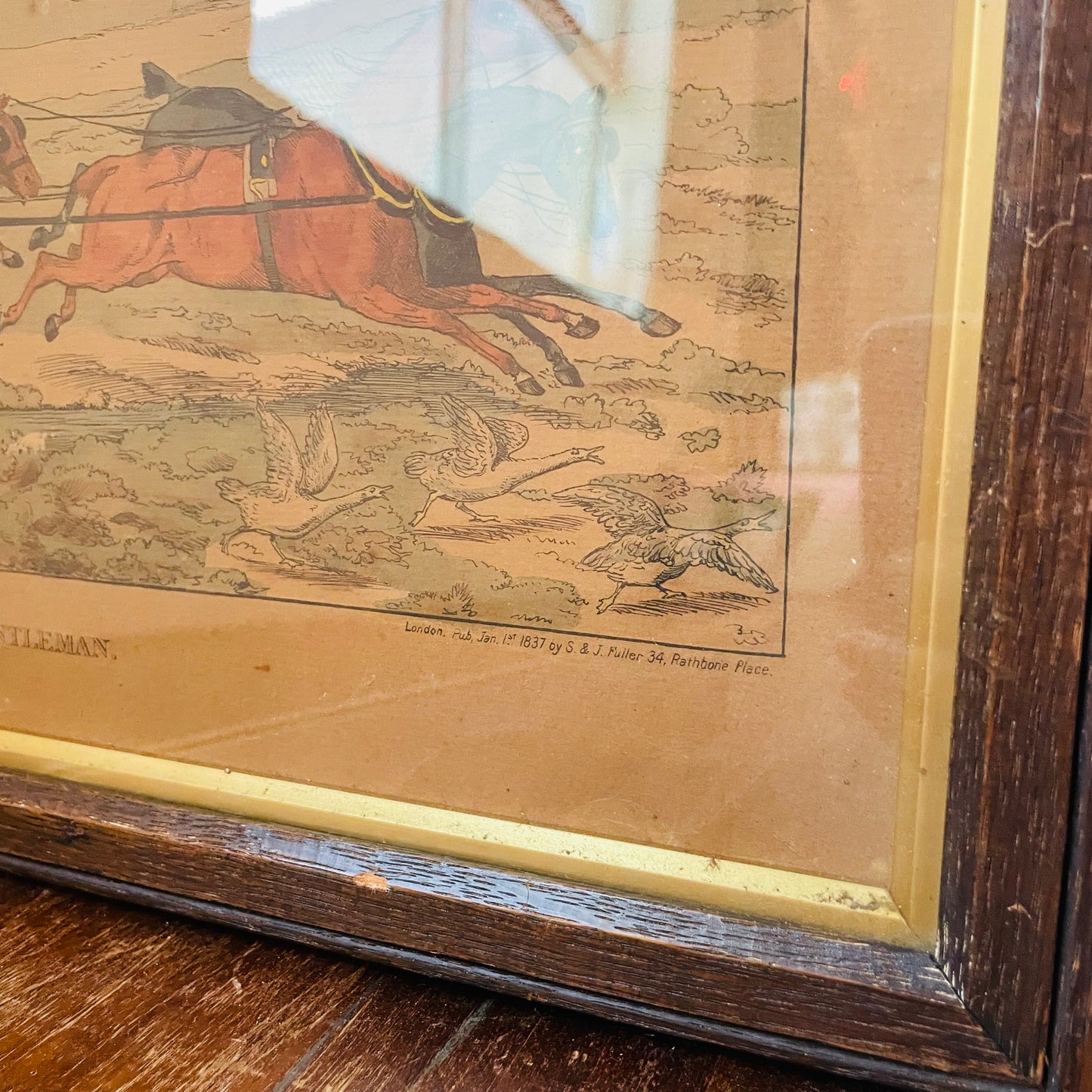 Set of Henry Alken Hand-Painted Lithographs- Vintage