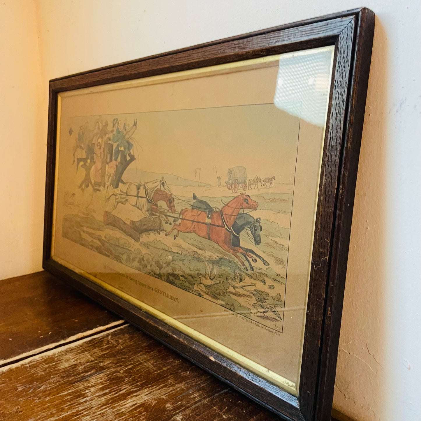 Set of Henry Alken Hand-Painted Lithographs- Vintage