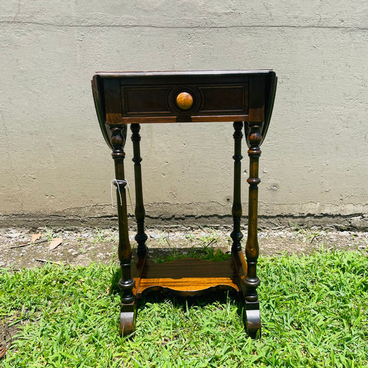 The Clarice Mahogany Dropleaf Side Table- Vintage