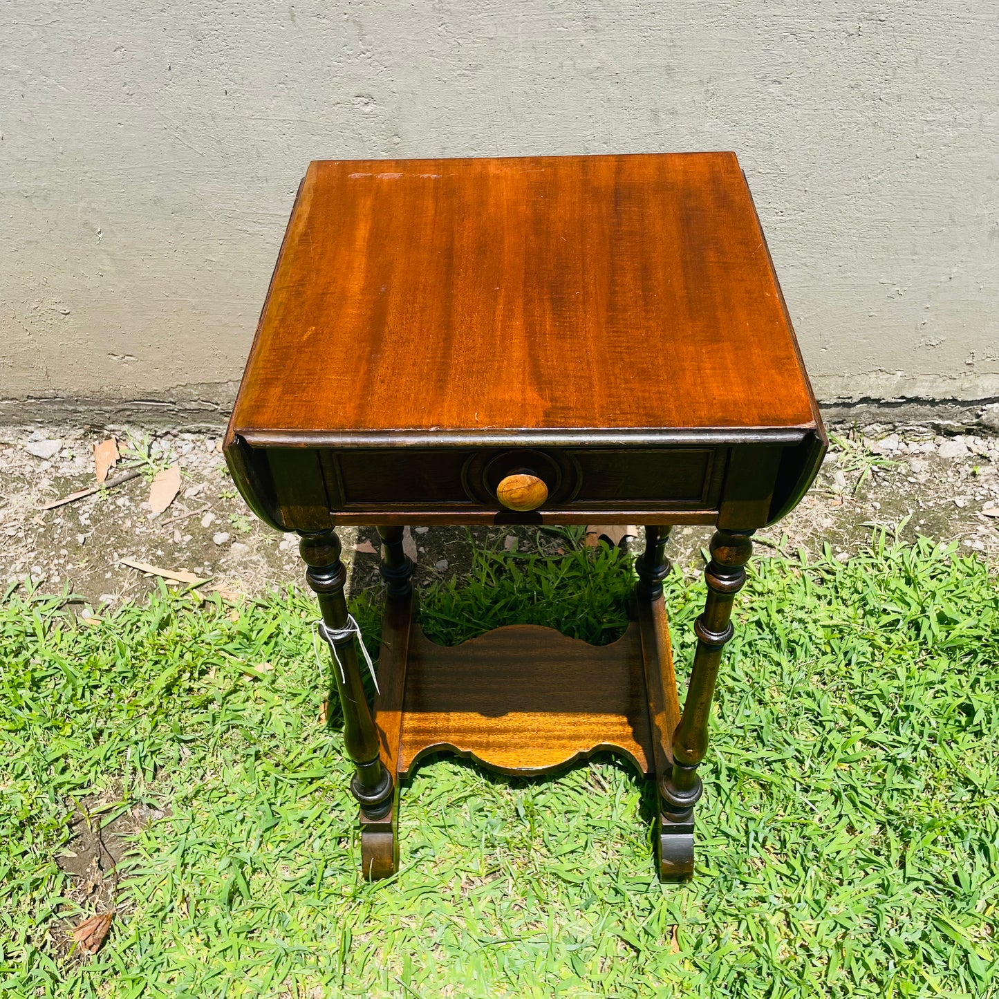 The Clarice Mahogany Dropleaf Side Table- Vintage