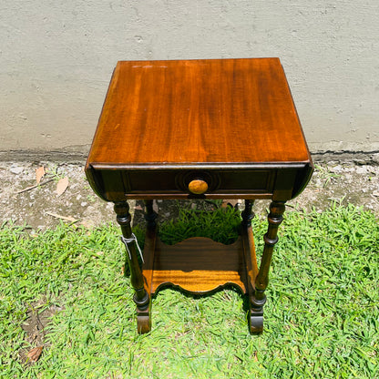 The Clarice Mahogany Dropleaf Side Table- Vintage