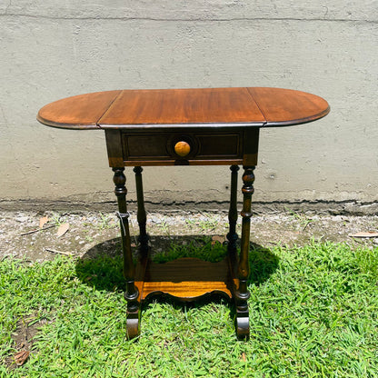 The Clarice Mahogany Dropleaf Side Table- Vintage