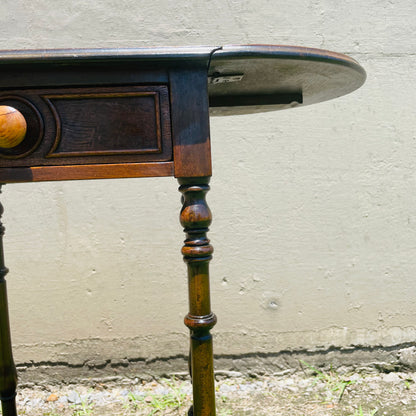 The Clarice Mahogany Dropleaf Side Table- Vintage