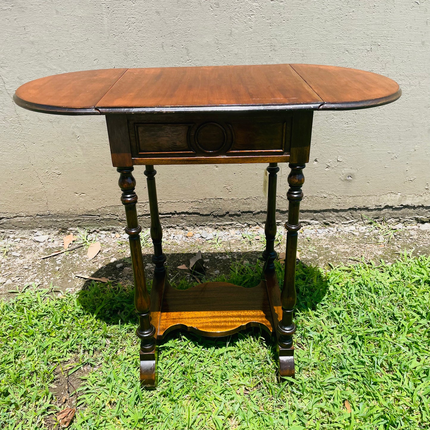 The Clarice Mahogany Dropleaf Side Table- Vintage