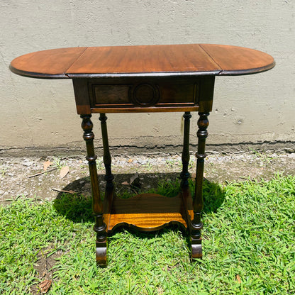 The Clarice Mahogany Dropleaf Side Table- Vintage