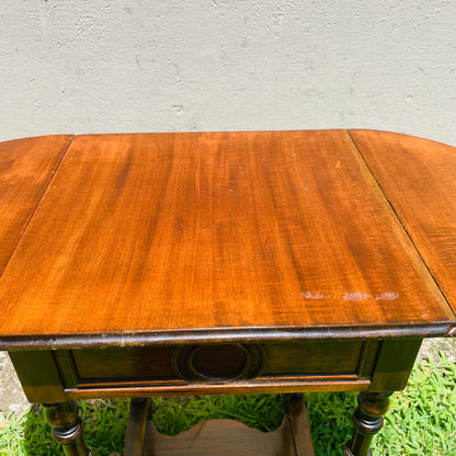 The Clarice Mahogany Dropleaf Side Table- Vintage