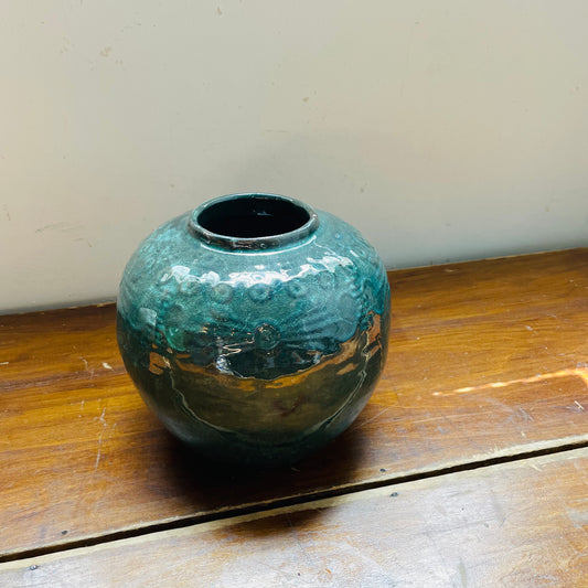 Dark Dutch Green Ginger Jar- Vintage