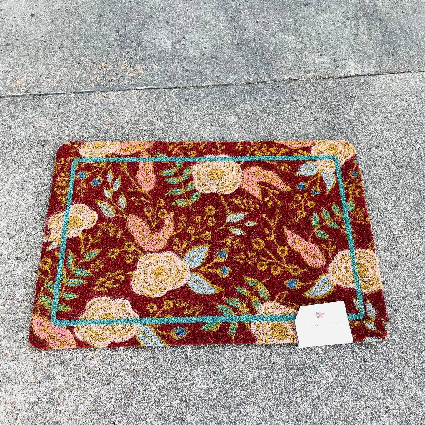 Portico Rust & Teal Cord Doormat