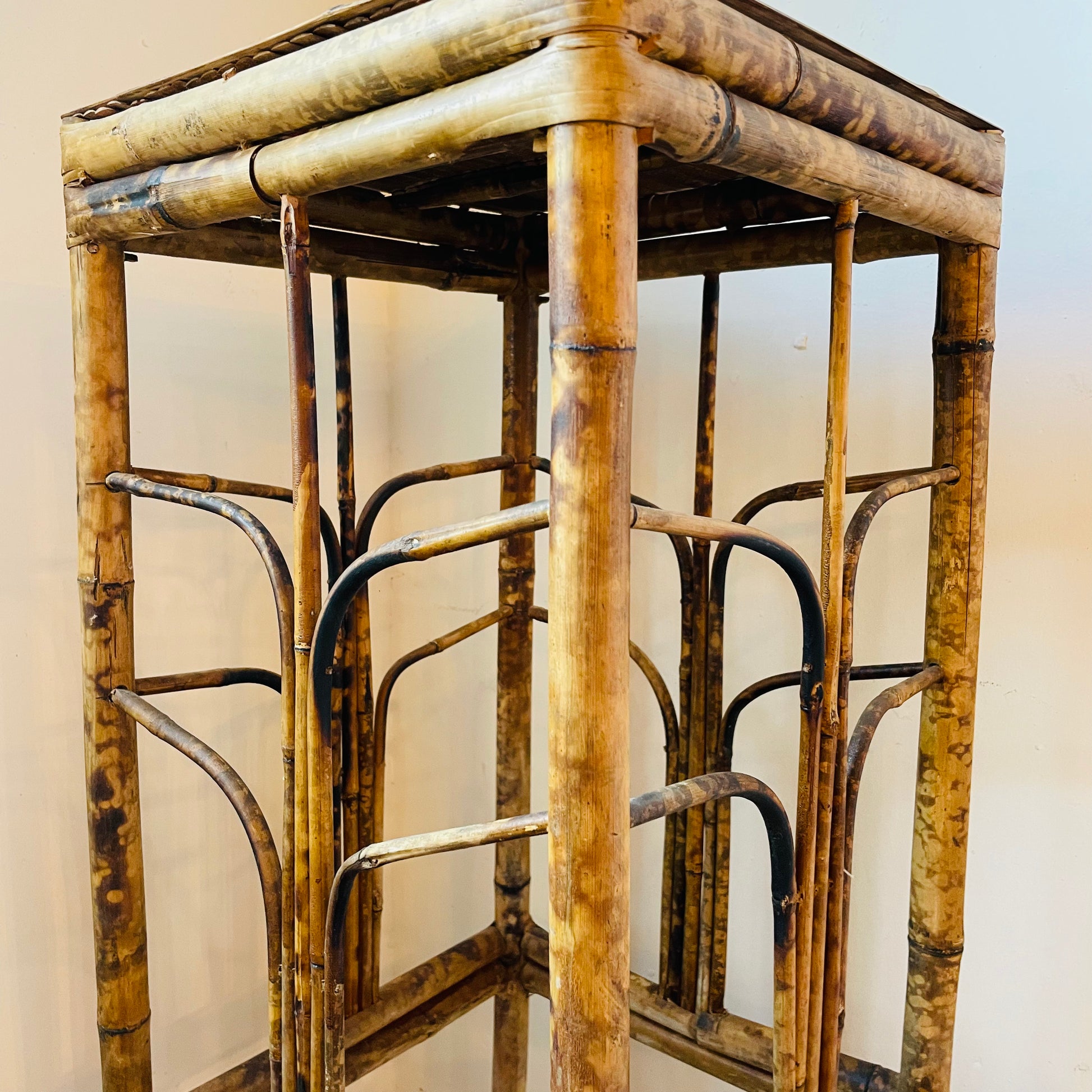 bamboo plant hanger Scorched Bamboo Plant Stand- Vintage – Sugartown Mercantile