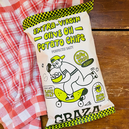 Graza's Perfectly Salty Chips Fried in EVOO