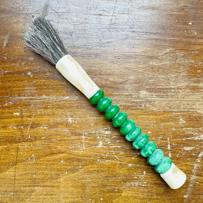 Small Green Horse Hair Brush