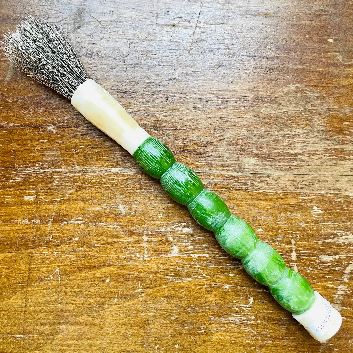 Large Green Horse Hair Brush
