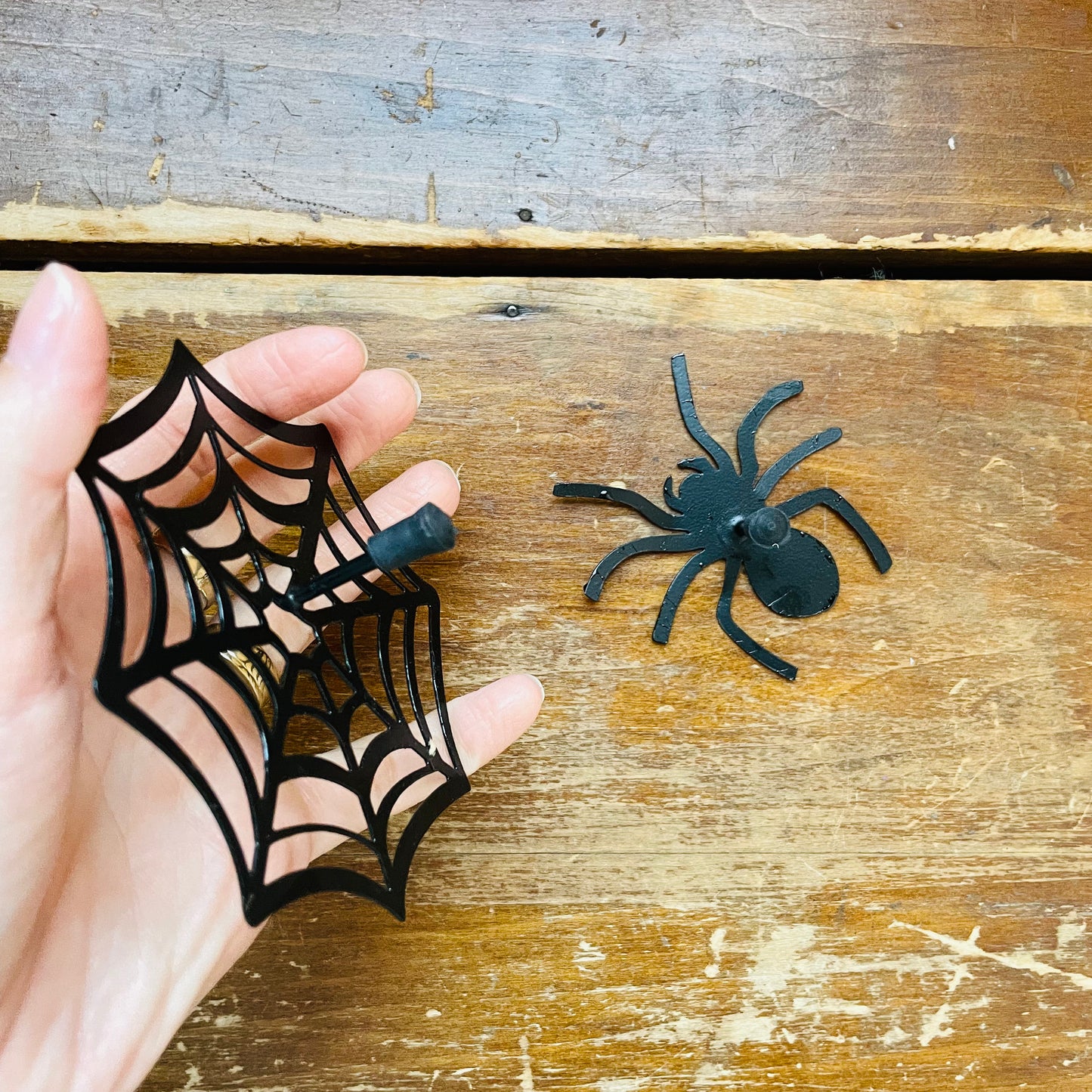 Spider And Web Pumpkin Picks