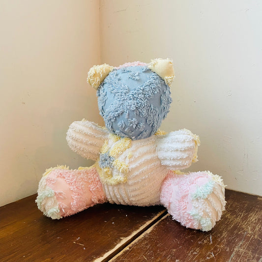 Chenille Patchwork Teddy Bear- Vintage