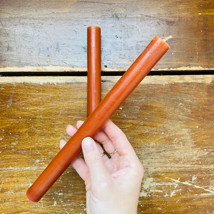 Burnt Sienna 10" Straight Taper Candle Set