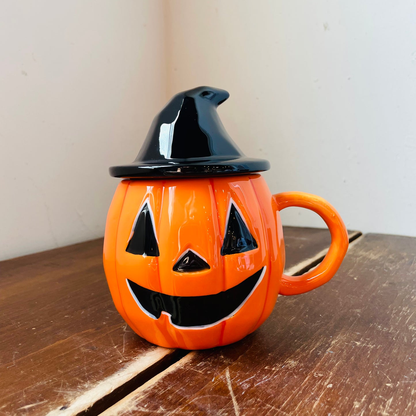Jack-O-Lantern Lidded Mug