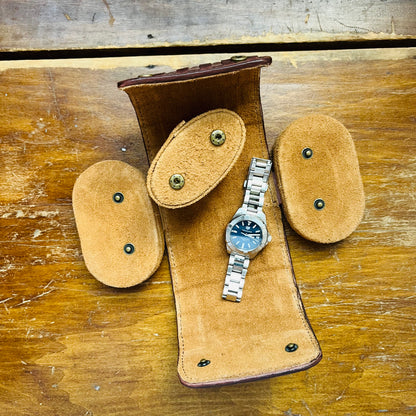 Chestnut Woven Leather Watch Case