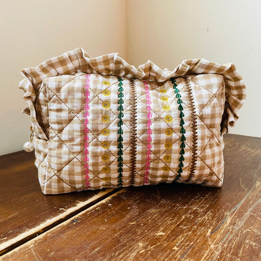 Sienna Quilted Large Zip Pouch