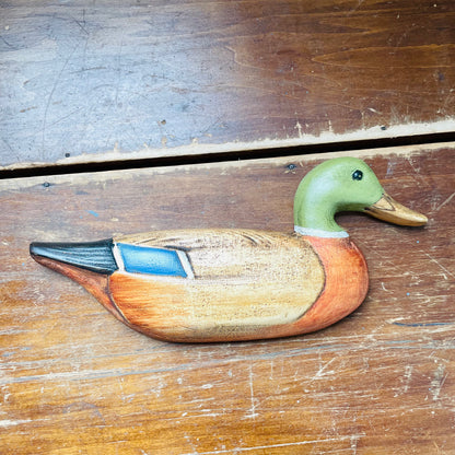 Hand-Painted Wooden Mallard Wall Decor