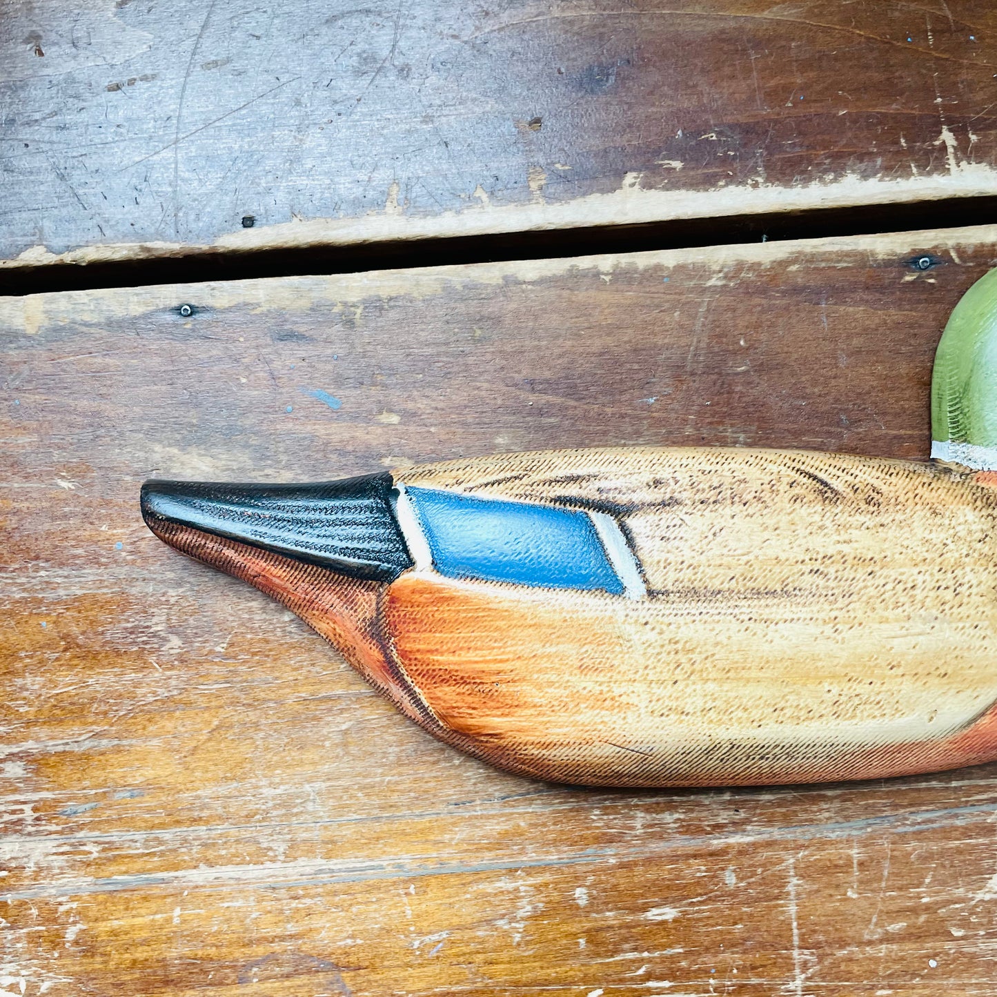Hand-Painted Wooden Mallard Wall Decor