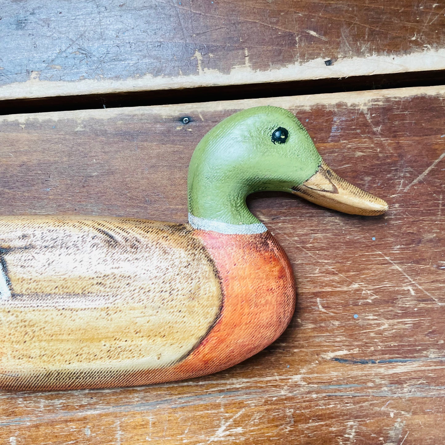 Hand-Painted Wooden Mallard Wall Decor