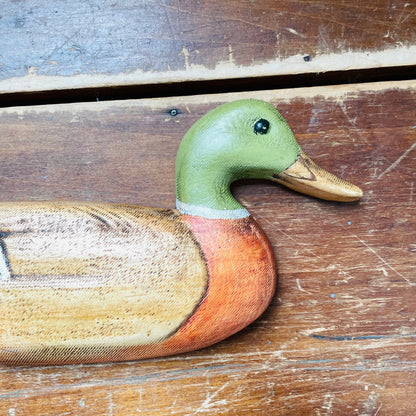 Hand-Painted Wooden Mallard Wall Decor