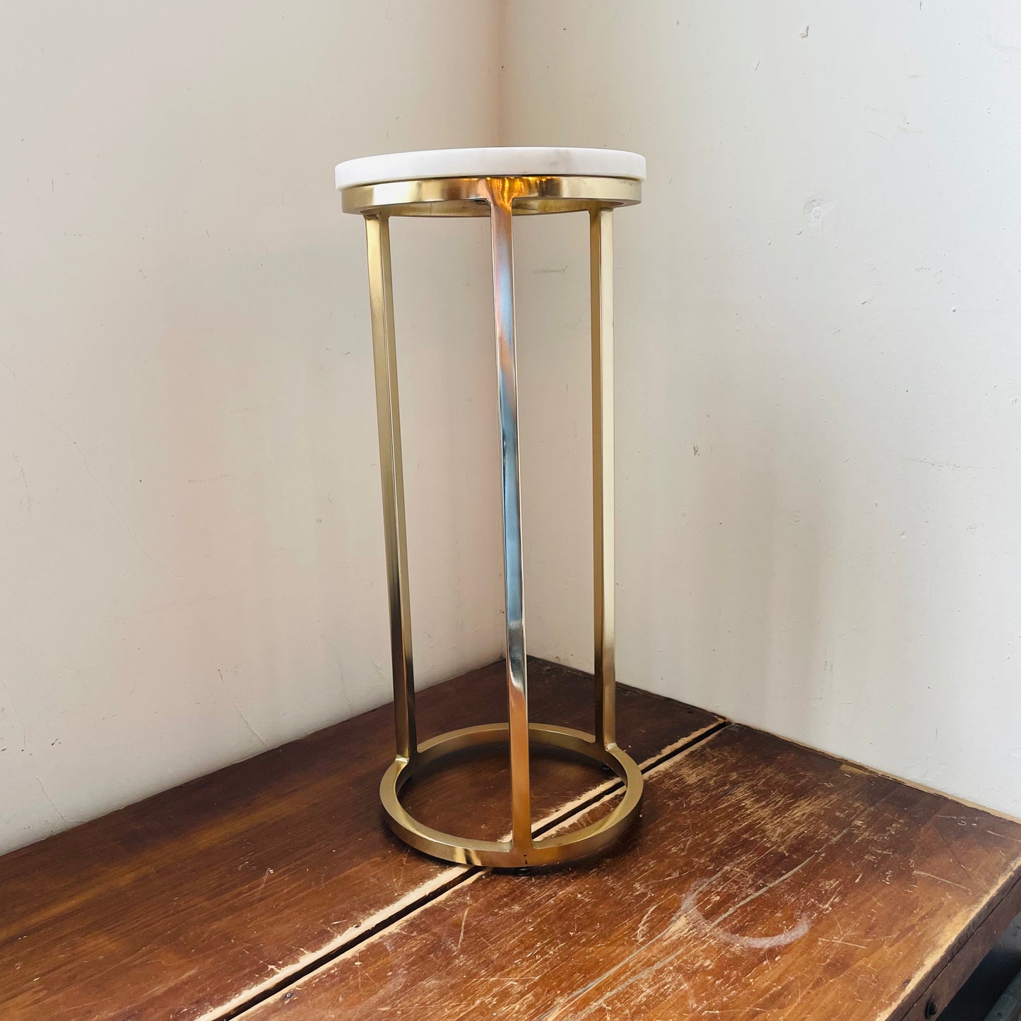 Marble & Metal Martini Table