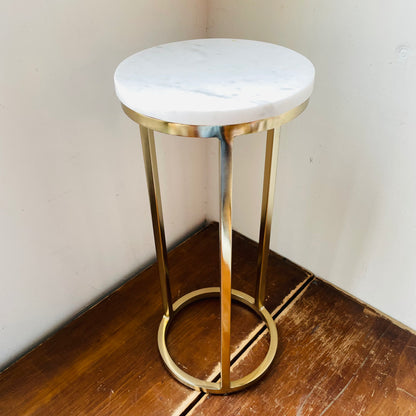 Marble & Metal Martini Table