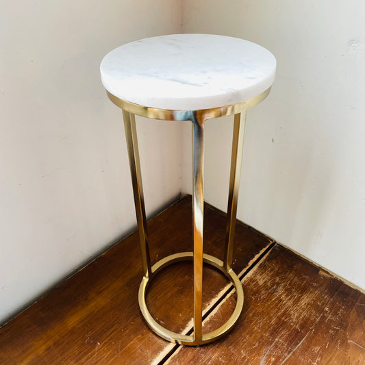 Marble & Metal Martini Table