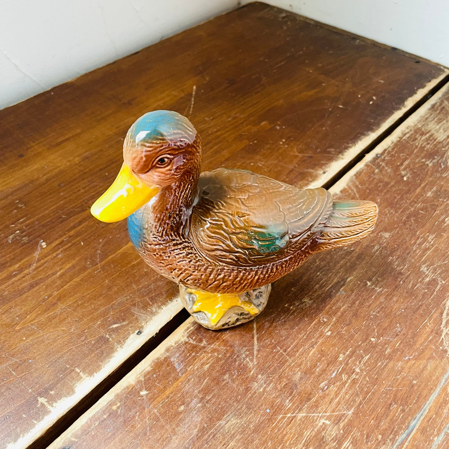 Hand-Painted Stoneware Mallard Hen