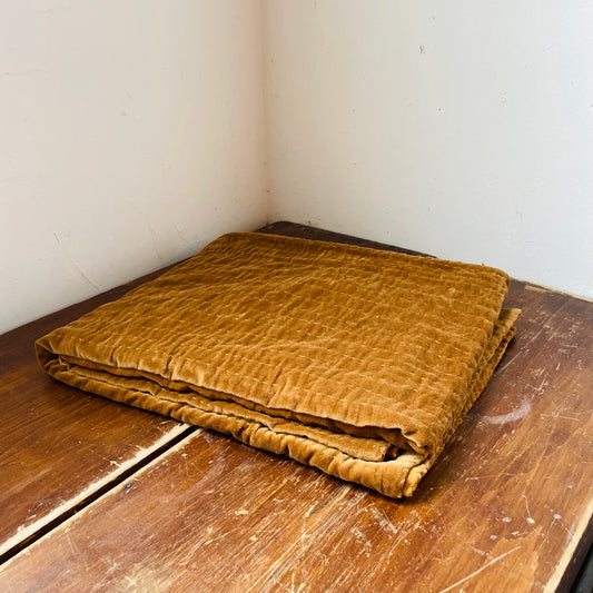 Clay Kantha & Blanket Stitch Velvet Throw