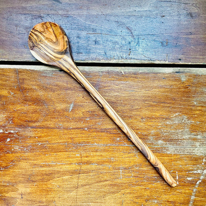 Olive Wood Round Spoon