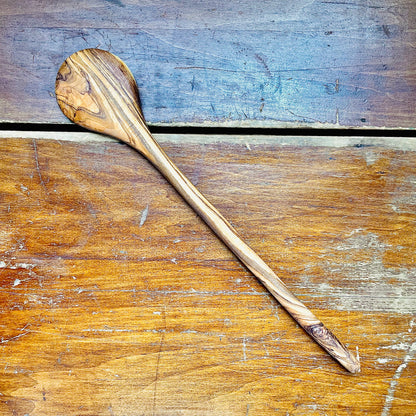 Olive Wood Round Spoon