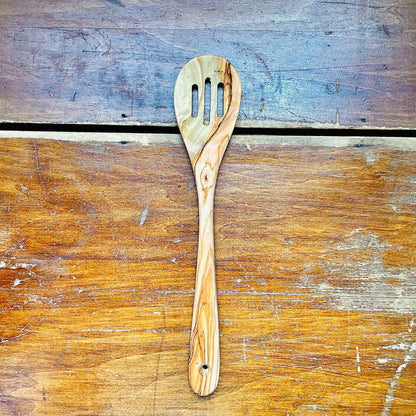 Olive Wood Slotted Spoon