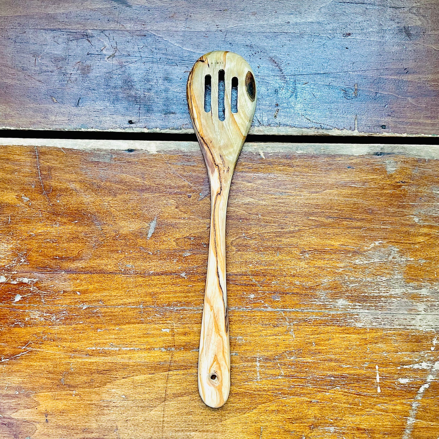 Olive Wood Slotted Spoon