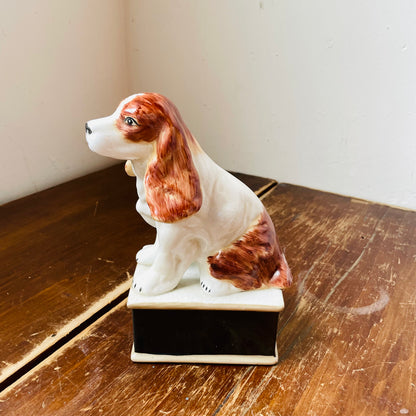 Hand-Painted Stoneware Vintage Reproduction Spaniel