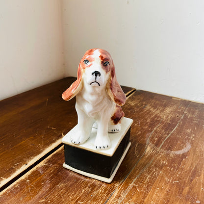 Hand-Painted Stoneware Vintage Reproduction Spaniel