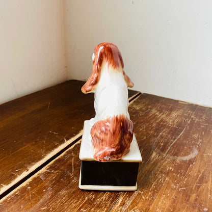 Hand-Painted Stoneware Vintage Reproduction Spaniel