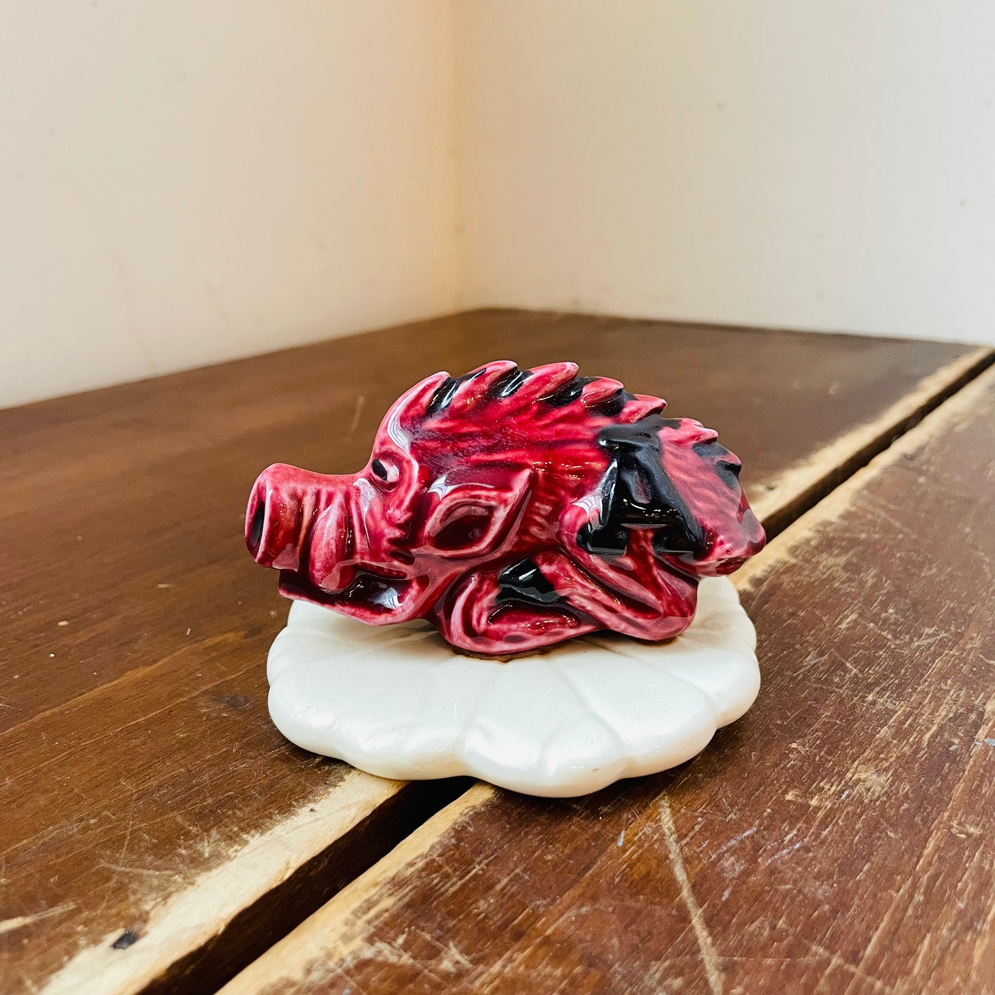 Ceramic Razorback Toothpick Holder- Vintage