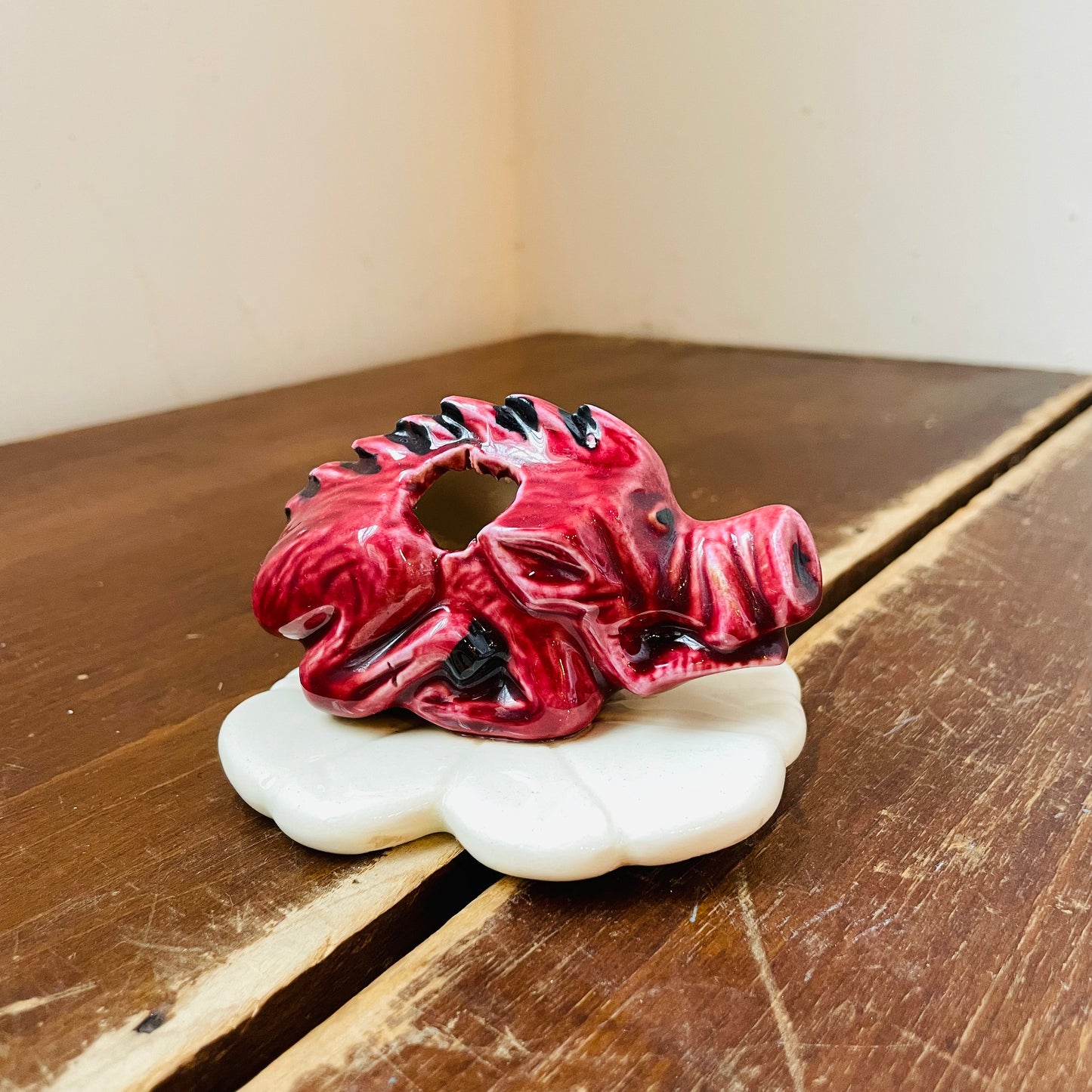 Ceramic Razorback Toothpick Holder- Vintage