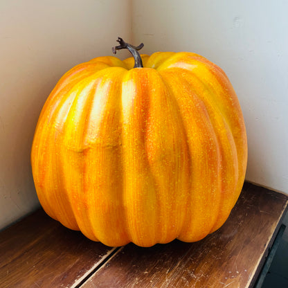 19" Orange & Yellow Speckled Pumpkin