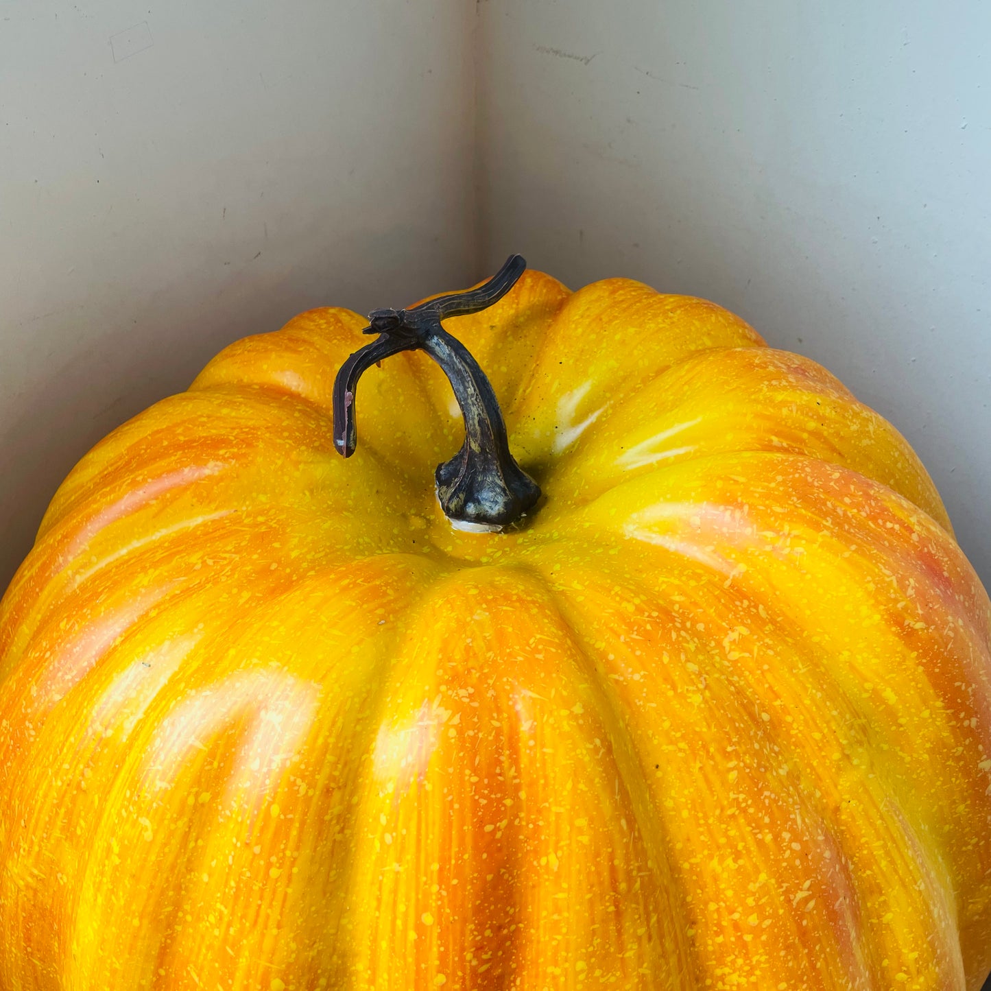19" Orange & Yellow Speckled Pumpkin