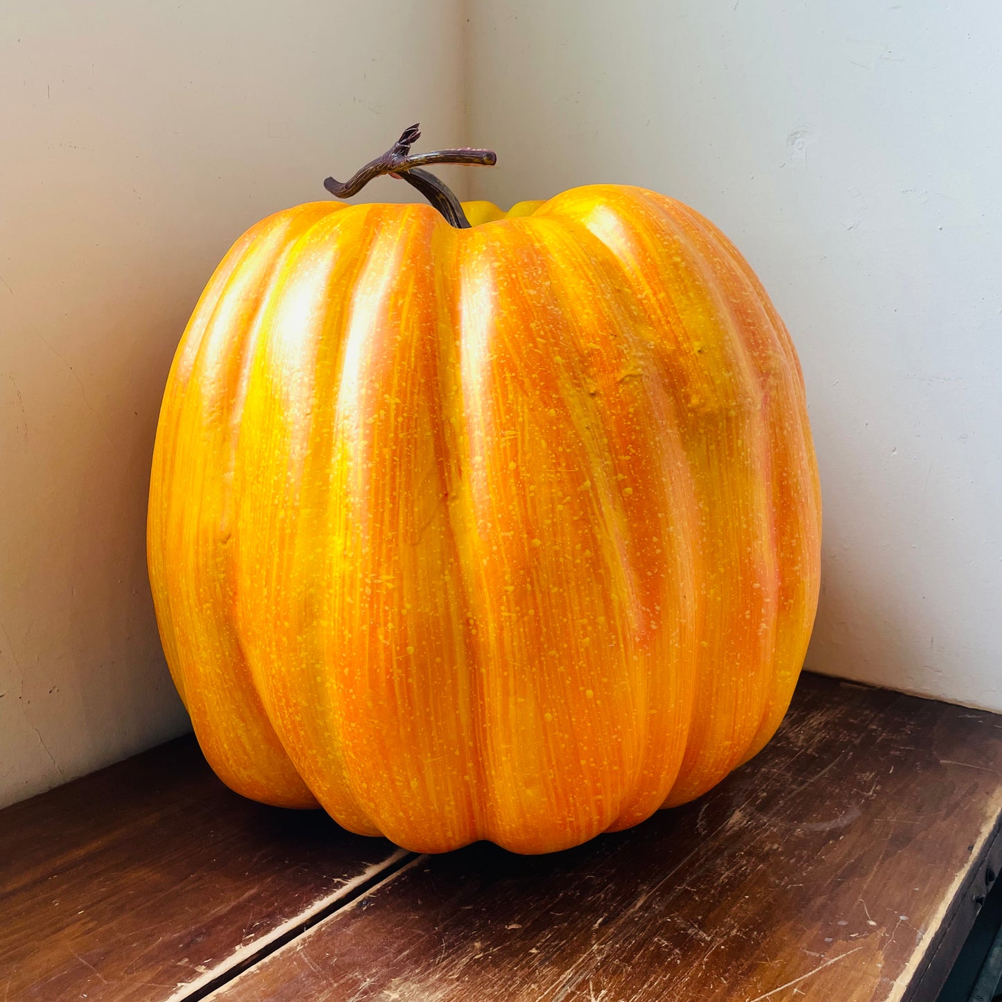 19" Orange & Yellow Speckled Pumpkin