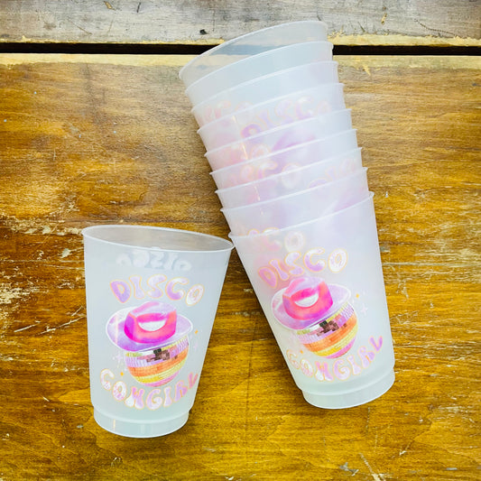 Disco Cowgirl Frosted Cups- Set of 10