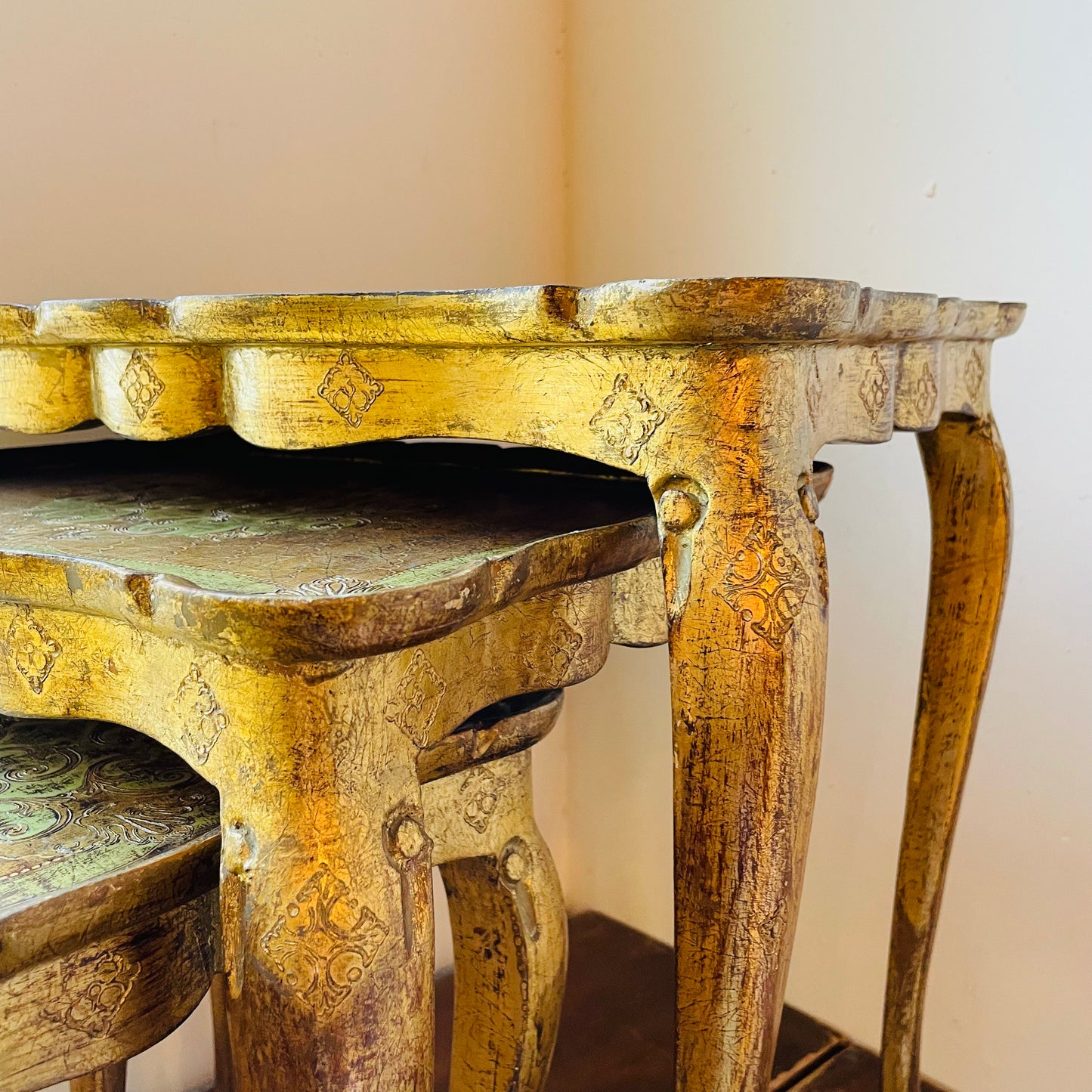 Italian Florentine Nesting Tables- Vintage