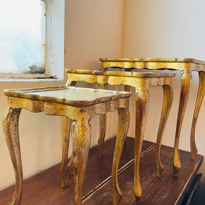 Italian Florentine Nesting Tables- Vintage